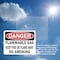 Signmission Flammable Gas Danger Sign, Plastic, 10in W x 7in L, 2PK OS-2PACK-DS-P-710-L-19366 - alternate 5